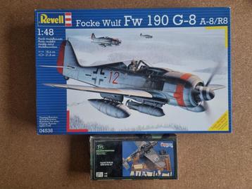 Revell 04536 Focke Wulf Fw 190 G-8 A-8/R8 1:48 + Verlinden beschikbaar voor biedingen