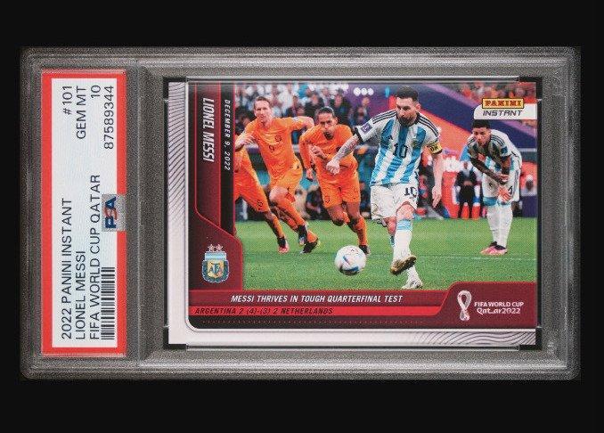 2022 Panini Lionel Messi #101 - Only Printed 1.487 - PSA 10, Verzamelen, Stickers