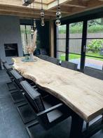 Boomstamtafel | boomstam | uniek eiken uit één stuk op maat, Huis en Inrichting, Eikenhout, 50 tot 100 cm, Vijf personen of meer