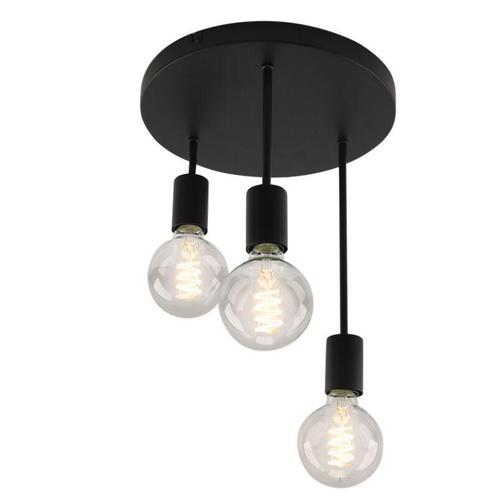 Aluminium plafondlamp zwart, Swen, Huis en Inrichting, Lampen | Plafondlampen, Nieuw, Metaal, Ophalen of Verzenden