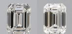 2 pcs Diamant  (Natuurlijk)  - 1.02 ct - Smaragd - G - VVS1, Nieuw