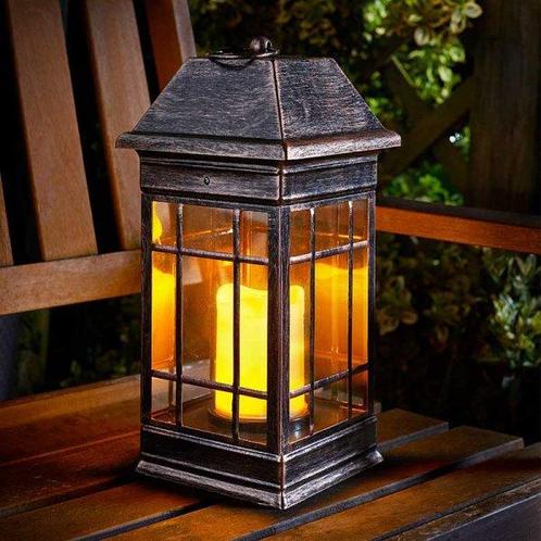 Solar tuinverlichting met vlam-effect, unieke buitenlampen!, Tuin en Terras, Buitenverlichting, Nieuw, Waterbestendig, Led, Licht-donker-sensor