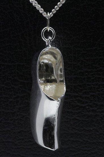 Zilveren Klomp ketting hanger - XL, Sieraden, Tassen en Uiterlijk, Kettinghangers, Verzenden