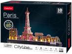 3D Puzzel - Paris LED (115 stukjes) | CubicFun - Puzzels, Hobby en Vrije tijd, Denksport en Puzzels, Verzenden, Nieuw