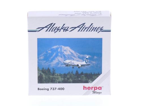 Schaal 1:500 Herpa 501309 Alaska Airlines Boeing 737-400..., Hobby en Vrije tijd, Modelbouw | Vliegtuigen en Helikopters, Zo goed als nieuw