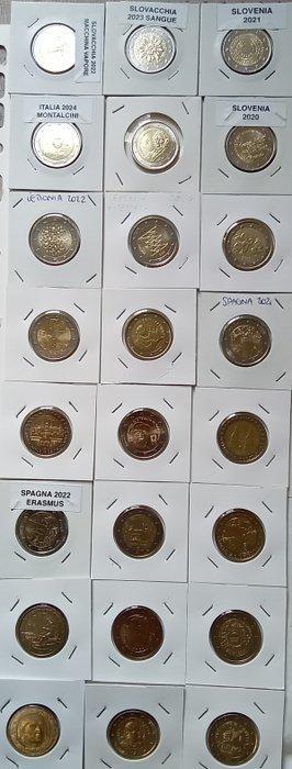 Europa. 2 Euro 2001/2024 (24 monete) (Zonder Minimumprijs), Postzegels en Munten, Munten | Europa | Euromunten
