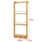 [en.casa] Wandrek Lidingö met 3 planken 28,5x10x70 cm bamboe, Huis en Inrichting, Verzenden, Nieuw