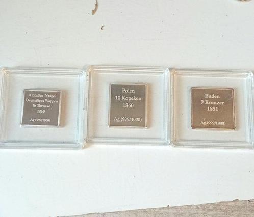Polen. Lot of 3 Silver Ingot 1851-1860/ .999 (Zonder, Postzegels en Munten, Munten | Europa | Niet-Euromunten