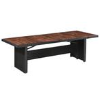 vidaXL Tuintafel 240x90x74 cm poly rattan en massief, Verzenden, Nieuw
