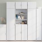 vidaXL Opbergkast 70x42,5x225 cm bewerkt hout wit, Huis en Inrichting, Kasten | Buffetkasten, Minder dan 50 cm, Nieuw, Overige houtsoorten