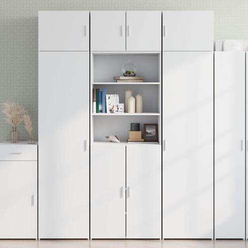 vidaXL Opbergkast 70x42,5x225 cm bewerkt hout wit, Huis en Inrichting, Kasten | Buffetkasten, 50 tot 75 cm, Nieuw, Overige houtsoorten