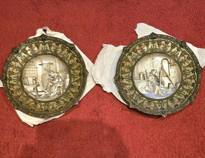 Wilhelm Schiller & Sohn - Bord (2) - Keramiek, Antiek en Kunst, Antiek | Glas en Kristal