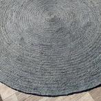 Brinker Carpets Jute Circle Blue Rond Vloerkleed - 240x240cm, Ophalen of Verzenden, Zo goed als nieuw