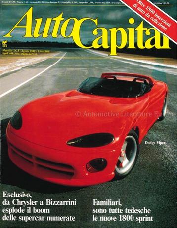1989 AUTOCAPITAL MAGAZINE 08 ITALIAANS beschikbaar voor biedingen