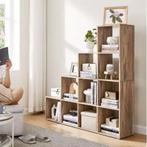 Boekenkast met 10 vakken – houten kamerverdeler, Verzenden, Nieuw