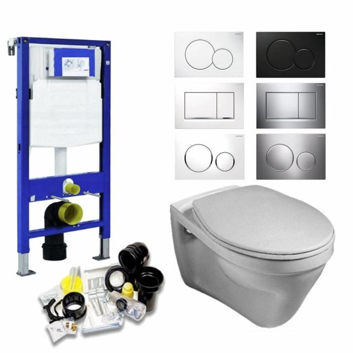 Up320 Toiletset 38 Gustavsberg Saval Met Bril En Drukplaat, Doe-het-zelf en Verbouw, Sanitair, Ophalen of Verzenden