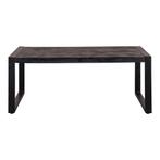 Salontafel Mangohout Britt 110 Zwart, 100 tot 150 cm, Verzenden, Nieuw, 50 tot 100 cm