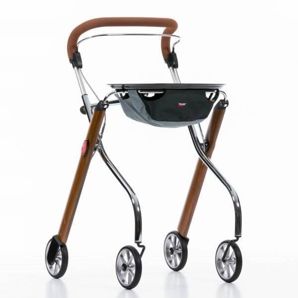 Rollator Trust Care Let's Go Indoor Teak (Nieuw), Diversen, Rollators, Nieuw, Lichtgewicht, Opvouwbaar, Ophalen of Verzenden