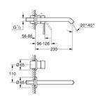 Wastafelkraan Grohe Essence Inbouwkraan 23cm Hard Graphite, Doe-het-zelf en Verbouw, Sanitair, Ophalen of Verzenden, Nieuw