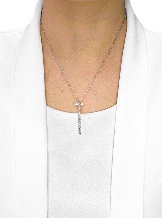 Hanger - 18 karaat Witgoud - 0.55ct. tw. Diamant, Sieraden, Tassen en Uiterlijk, Antieke sieraden