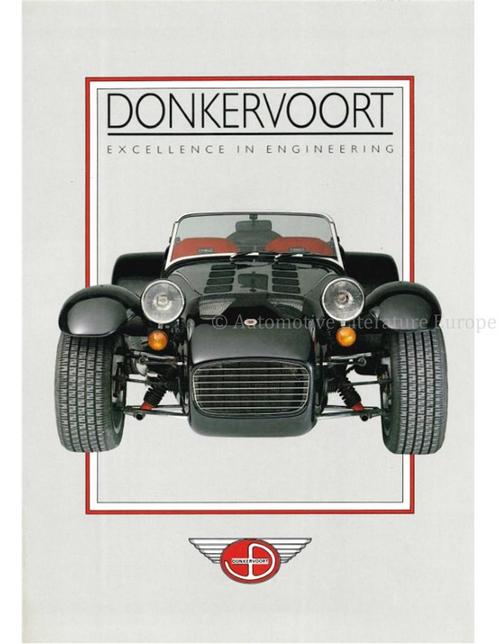 1990 DONKERVOORT S8A BROCHURE ENGELS, Boeken, Auto's | Folders en Tijdschriften