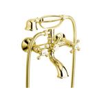 Badmengkraan Sapho Antea met Handdouche 2-knop 11 cm Goud, Ophalen of Verzenden, Nieuw