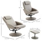 TRUUSK Relaxfauteuil TV Relaxfauteuil 360° Draaibaar Met Voe, Huis en Inrichting, Fauteuils, Verzenden, Nieuw
