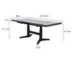 Venezia uitschuifbare lounge-diningtafel in hoogte, Tuin en Terras, Tuintafels, Ophalen of Verzenden, Nieuw