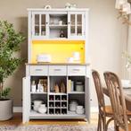 Hoge Keukenkast met LED, Wijnrek & Opbergruimte – 179 cm, Huis en Inrichting, Verzenden, Nieuw