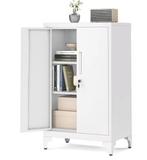 Metalen Opbergkast met Slot en 2 Deuren voor Kantoor 180 cm, Verzenden, Nieuw in verpakking