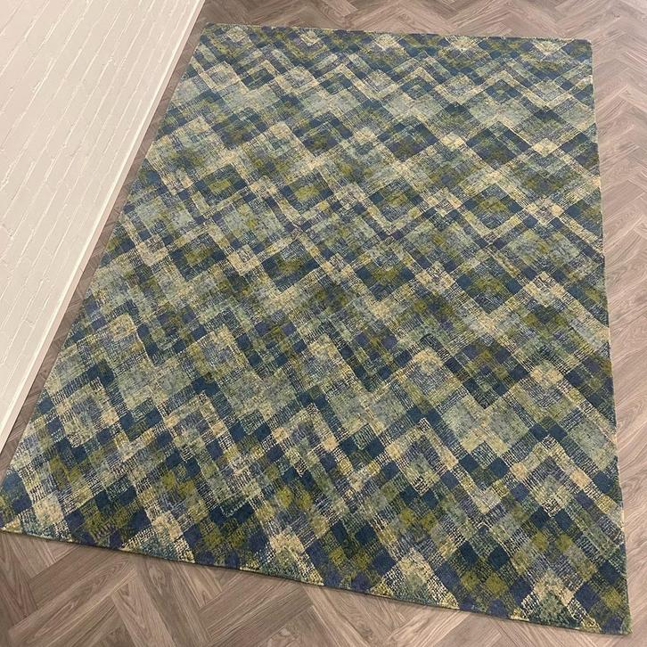 Brinker Velasco Coble Blue Vloerkleed - 240x340cm, Huis en Inrichting, Stoffering | Tapijten en Kleden, Zo goed als nieuw, Ophalen of Verzenden