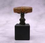 Zeldzame Oude Tibetaanse Zes Draken Ogen Agaat Dzi Amulet