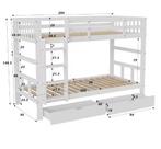 Stapelbed voor Kinderen 90x200 cm – Met 2 Opberglades, Verzenden, Nieuw