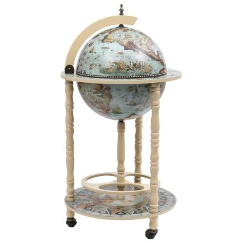 Globebar - Blauw - Voor de Stijlvolle Gastheer - OP=OP!, Huis en Inrichting, Barren, Nieuw, Ophalen of Verzenden