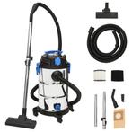 vidaXL Nat- en droogzuiger 1200 W 30 L zilverkleurig, Witgoed en Apparatuur, Stofzuigers, Verzenden, Nieuw