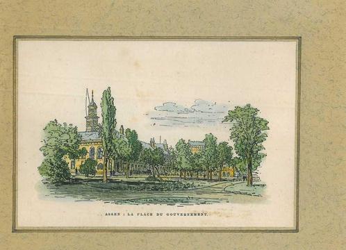 Zicht op Assen, Antiek en Kunst, Kunst | Etsen en Gravures