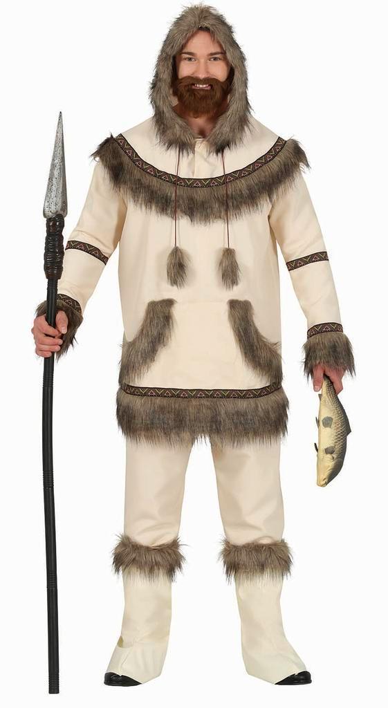 Eskimo Kostuum Heren Beige, Kleding | Heren, Carnavalskleding en Feestkleding, Nieuw, Verzenden