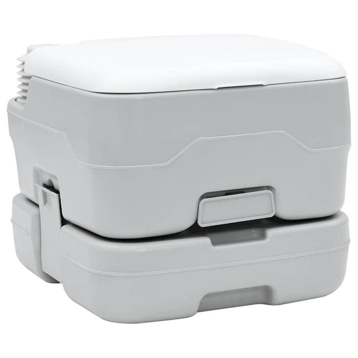 vidaXL Camping Toilet Grijs en Wit 41,5 x 36,5 x 30 cm, Caravans en Kamperen, Kampeeraccessoires, Nieuw, Verzenden