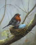 Lodewijk Busing (1965)/C. H. van Dijk - Roodborstje met, Antiek en Kunst