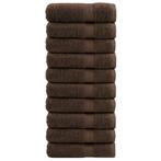 vidaXL Handdoeken SOLUND 10 st 600 g/m² 50x100 cm bruin, Verzenden, Nieuw, Bruin