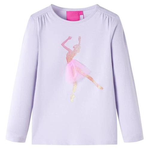 vidaXL Kindershirt met lange mouwen 104 lichtlila, Kinderen en Baby's, Kinderkleding | Overige, Nieuw, Verzenden