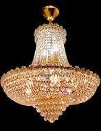 Plafondlamp - Brons, Kristal, Antiek en Kunst, Antiek | Lampen