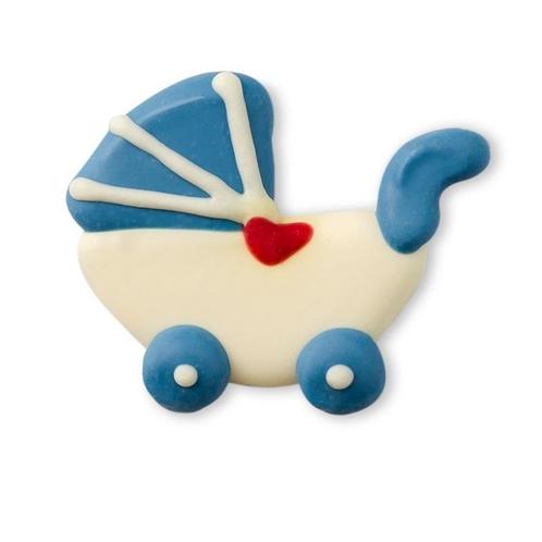 Callebaut Chocoladedecoratie Kinderwagen Blauw 90st, Hobby en Vrije tijd, Taarten en Cupcakes maken, Nieuw, Verzenden