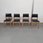 SATELIET houten stoel met  NIEUWE  stevige skai bekleding (a, Huis en Inrichting, Stoelen, Nieuw, Ophalen of Verzenden