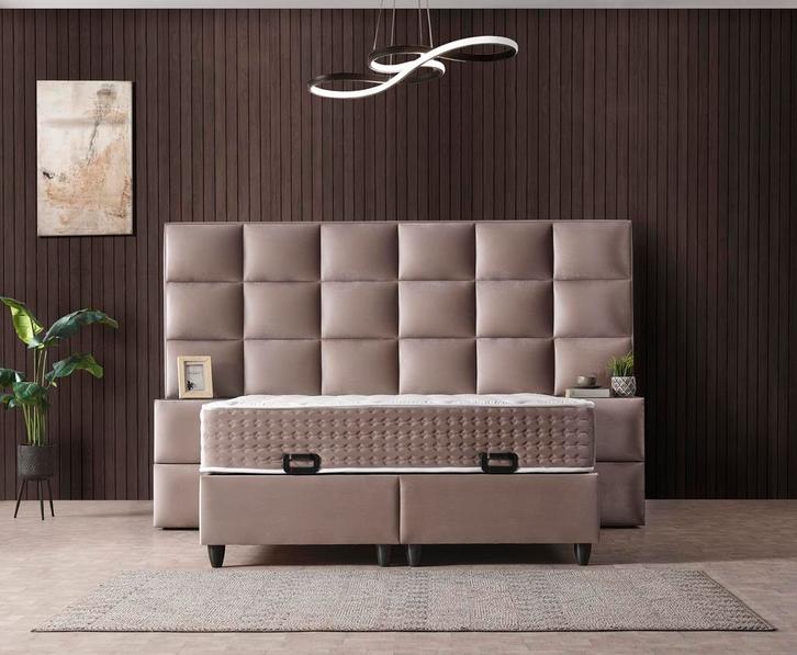 Opberg Boxspring Veneza - diverse maten, Huis en Inrichting, Slaapkamer | Boxsprings, Nieuw, Tweepersoons, Verzenden