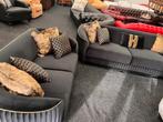 TOP DEAL ! Nieuwe Set  3+2 Zwart Velvet Stof Lounge Bankstel, Huis en Inrichting, Banken | Bankstellen, Ophalen, Nieuw, Stof, Chesterfield