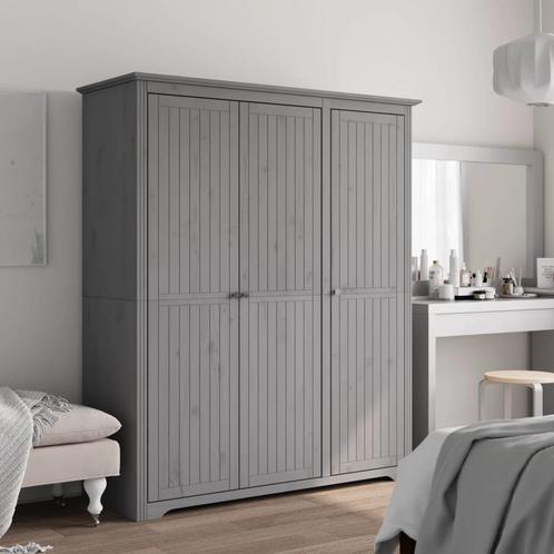 vidaXL Kledingkast BODO 146x53,5x173 cm massief grenenhout, Huis en Inrichting, Kasten | Kledingkasten, Nieuw, Verzenden