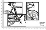 WANDPANEEL FIETSSET 3 STUKS CM 40X1,3X60 (ENKEL FORMAAT), Huis en Inrichting, Ophalen of Verzenden, Nieuw