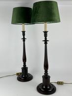 Tafellamp (2) - Mahonie - Een paar mahonie lampen, Antiek en Kunst