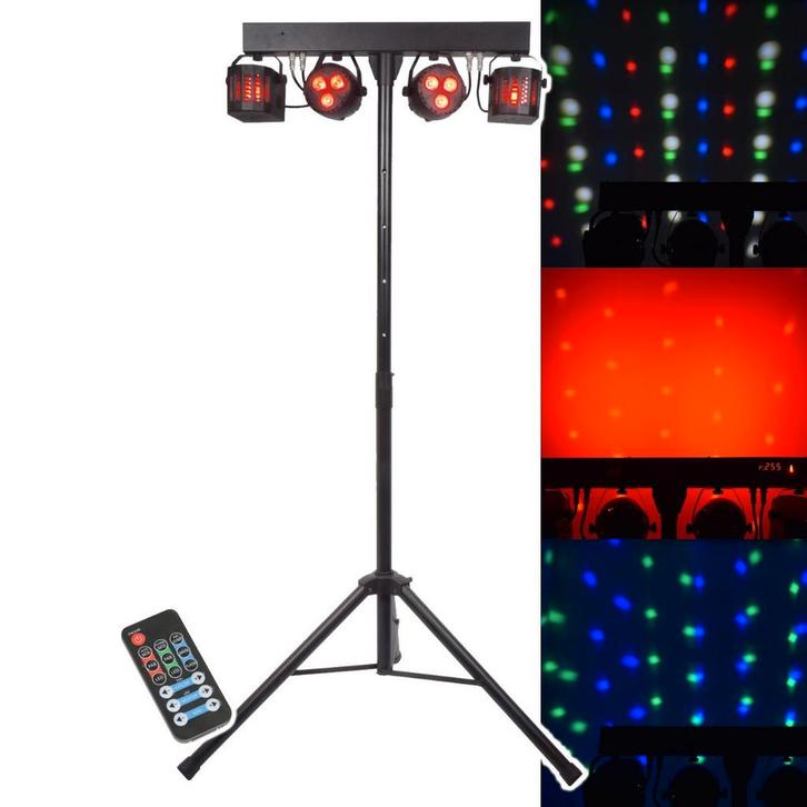 B-Stock Qtx Oplaadbare LED Derby & Par Bar Statief, Muziek en Instrumenten, Licht en Laser, Overige typen, Nieuw, Verzenden